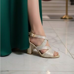 Elegant Gold Women's Heels